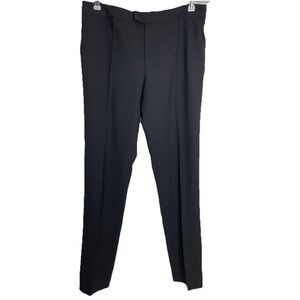 RED  VALENTINO Black Wool‎ Blend Pants Trousers US 12 46 IT Work Career New